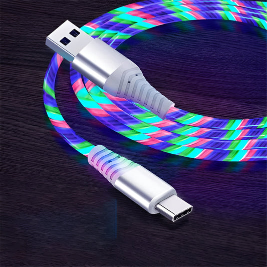 Glowing Fast Charge USB-C Cable 5A - 1m